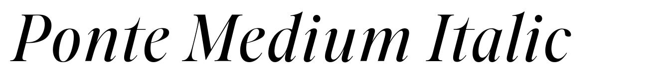 Ponte Medium Italic